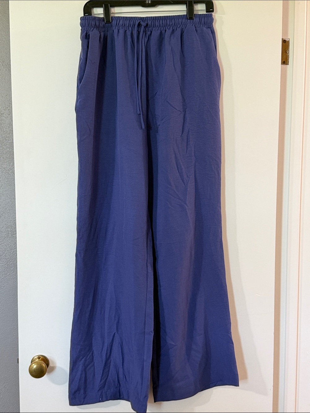 Double Zero Wide Leg Pants in Periwinkle Blue